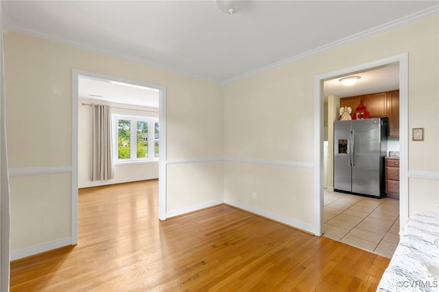 10970 Haverford Ln, North Chesterfield, VA 23236 - spare room featuring light wood-style floors, ornamental molding, and baseboards