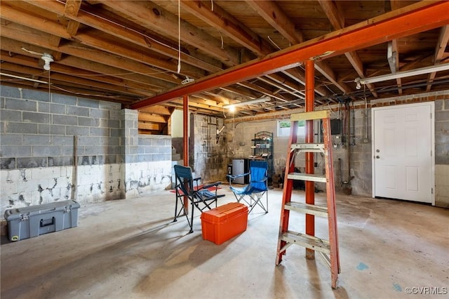 10970 Haverford Ln, North Chesterfield, VA 23236 - unfinished below grade area featuring concrete block wall