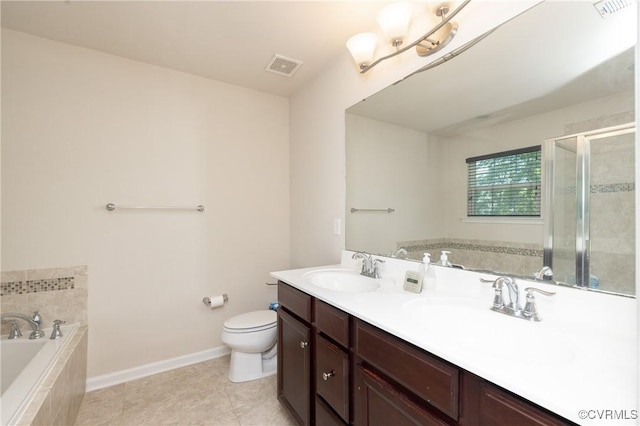 9006 Proctors Run Ct, Chesterfield, VA 23237 - full bathroom with a garden tub, a stall shower, double vanity, and toilet