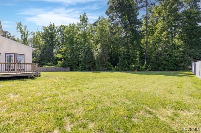 9006 Proctors Run Ct, Chesterfield, VA 23237 - view of yard featuring a wooden deck