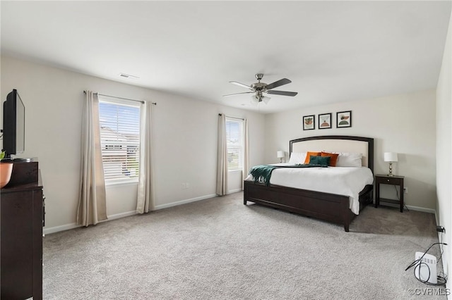 7007 Batten Ct, Chesterfield, VA 23234 - bedroom with multiple windows, carpet floors, and a ceiling fan