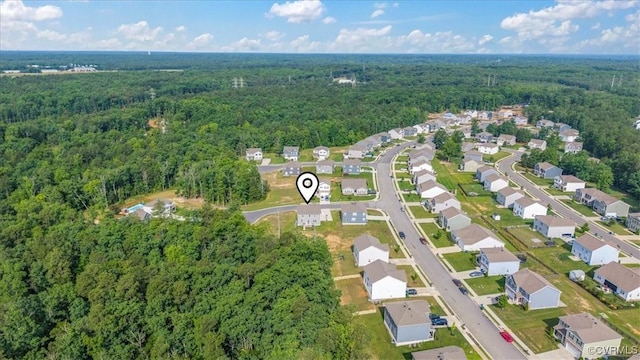 7007 Batten Ct, Chesterfield, VA 23234 - aerial overview of property's location with a forest and nearby suburban area