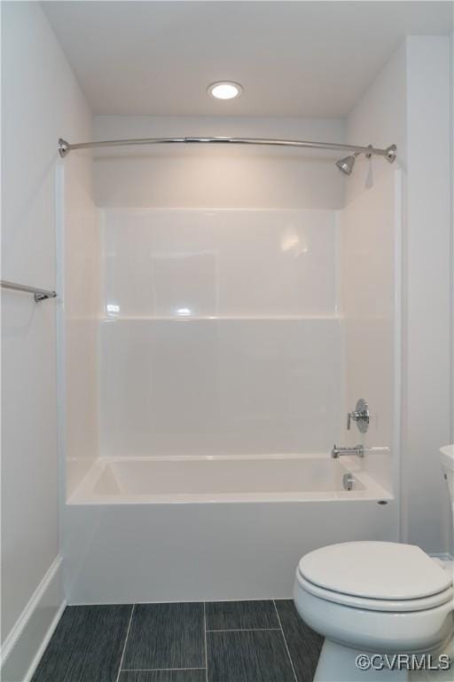 12543 N Readers Ln, Manakin Sabot, VA 23103 - full bath with toilet, shower / washtub combination, tile patterned flooring, and recessed lighting