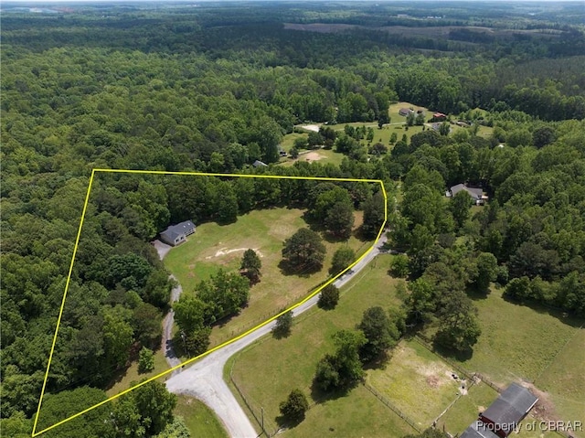 2480 Lees Neck Farm Rd, Saluda, VA 23149 - view of property location featuring a forest and property parcel outlined