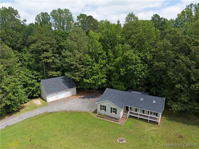 2480 Lees Neck Farm Rd, Saluda, VA 23149 - view from above of property featuring a forest