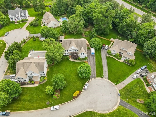 aerial view of residential area