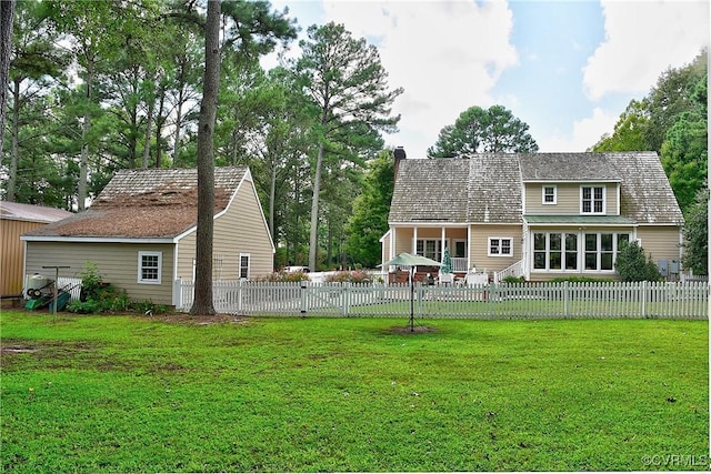 29507 Monroe Rd Unit 1, Franklin, VA 23851 - rear view of house with a chimney