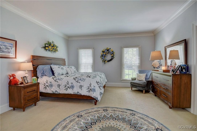 29507 Monroe Rd Unit 1, Franklin, VA 23851 - bedroom featuring light carpet, crown molding, and baseboards