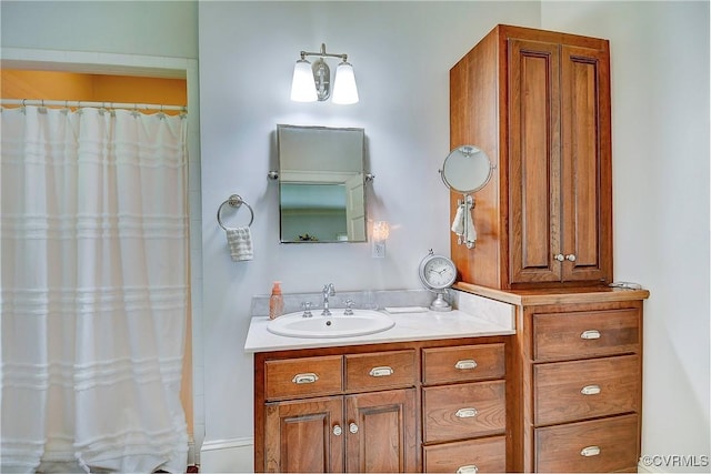 29507 Monroe Rd Unit 1, Franklin, VA 23851 - bathroom with vanity and a shower with curtain