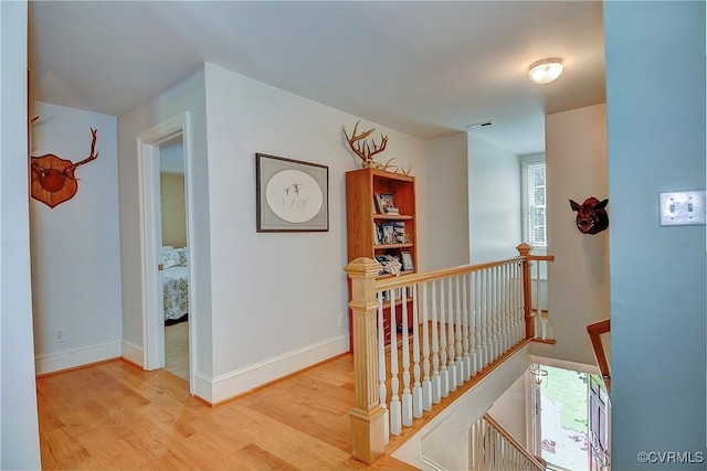 29507 Monroe Rd, Franklin, VA 23851 - hall featuring an upstairs landing and wood finished floors