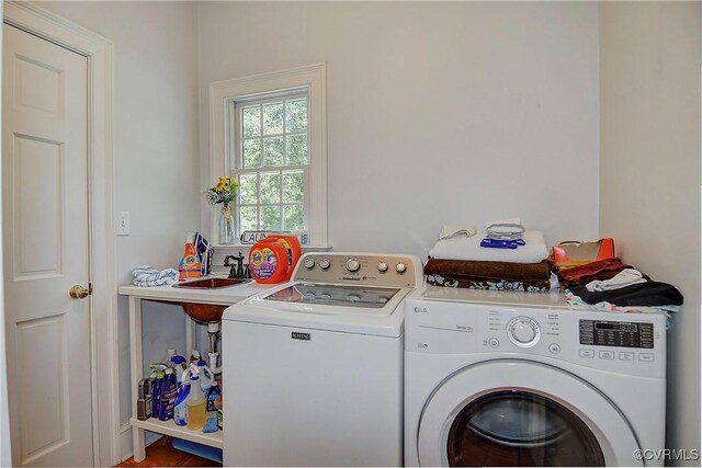 29507 Monroe Rd, Franklin, VA 23851 - washroom with independent washer and dryer