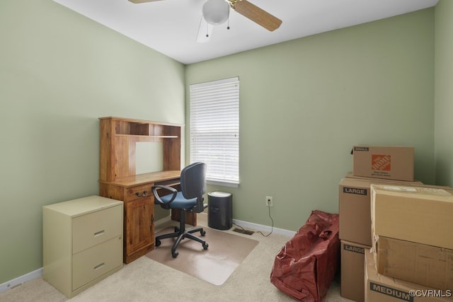 11693 Timberly Waye, Richmond, VA 23238 - office featuring ceiling fan, light colored carpet, and baseboards