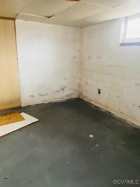 5939 Dry Bread Rd, Emporia, VA 23847 - basement with concrete block wall