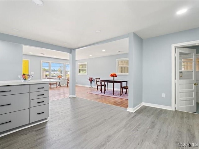 2519 Deerfield Dr, Petersburg, VA 23805 - interior space featuring wood finished floors, baseboards, and recessed lighting
