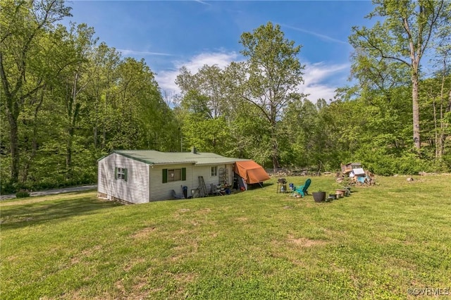 2003 Sweet Hollow Rd, Big Island, VA 24523 - view of grassy yard with a forest view