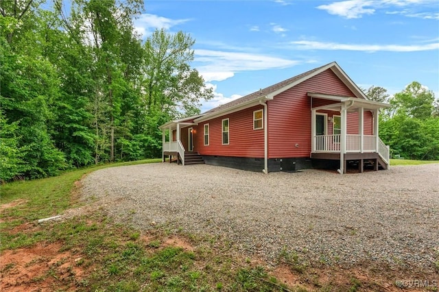 5239 Old Buckingham Rd, Powhatan, VA 23139 - view of front of home with crawl space and covered porch