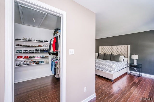 7107 Dortonway Pl, Chesterfield, VA 23832 - bedroom with attic access, wood finished floors, and baseboards