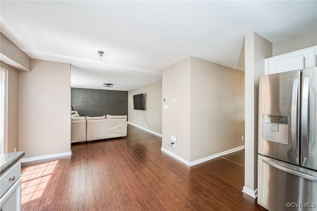 7107 Dortonway Pl, Chesterfield, VA 23832 - unfurnished living room featuring dark wood-style flooring and baseboards