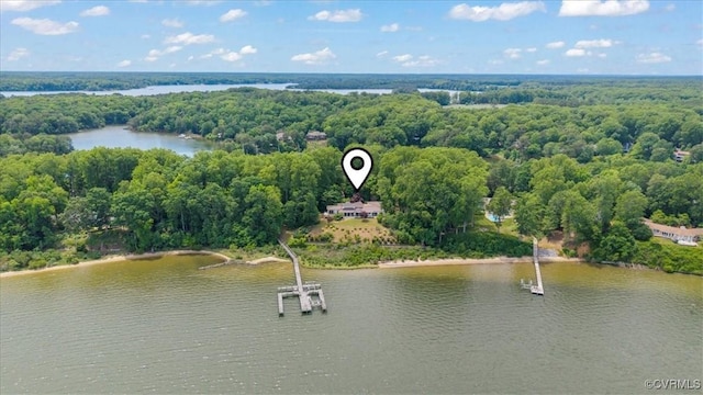 1665 Wilton Creek Rd, Hartfield, VA 23071 - drone / aerial view of a large body of water and a forest