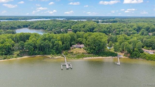 1665 Wilton Creek Rd, Hartfield, VA 23071 - aerial view of a nearby body of water and a forest
