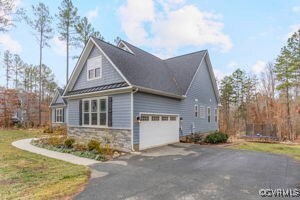 41 Pine Shadow Ct, Troy, VA 22974 - view of side of property featuring asphalt driveway and stone siding