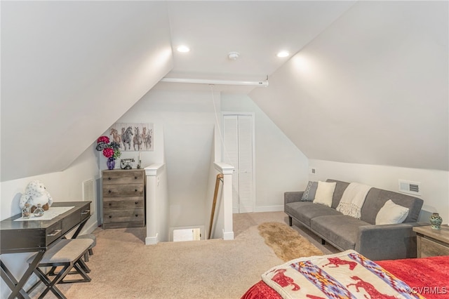 41 Pine Shadow Ct, Troy, VA 22974 - bedroom featuring carpet flooring, vaulted ceiling, and baseboards