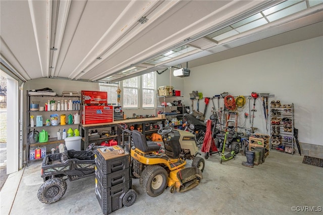 41 Pine Shadow Ct, Troy, VA 22974 - garage featuring a garage door opener and a workshop area