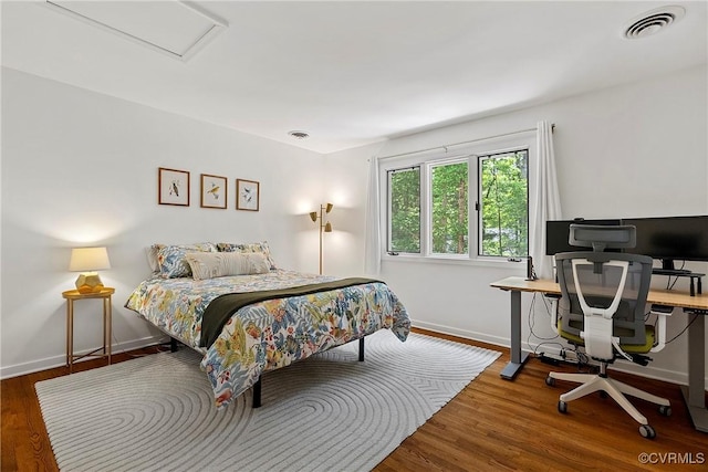13700 Harbourwood Rd, Midlothian, VA 23112 - bedroom featuring an office area, wood finished floors, and baseboards