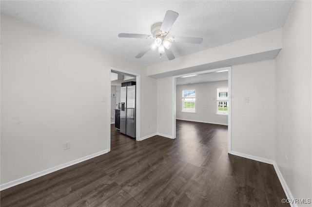 15119 Winding Ash Dr, Chesterfield, VA 23832 - unfurnished room featuring a ceiling fan, dark wood finished floors, and baseboards
