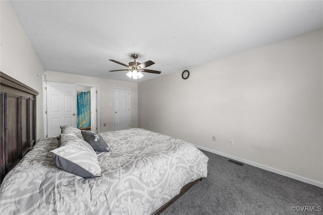 15119 Winding Ash Dr, Chesterfield, VA 23832 - carpeted bedroom with baseboards, ceiling fan, and a textured ceiling