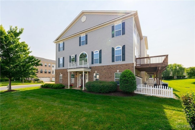 521 Siena Ln, Henrico, VA 23059 - view of front facade with brick siding and a balcony