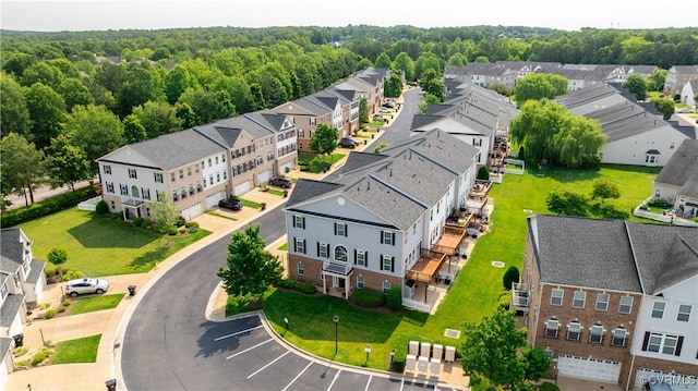 521 Siena Ln, Henrico, VA 23059 - aerial view of residential area with a forest
