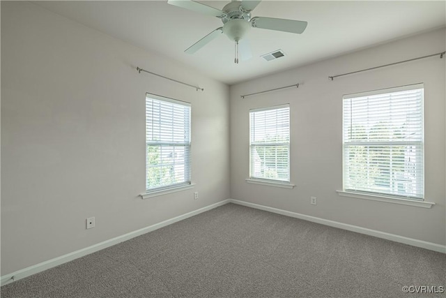 521 Siena Ln, Henrico, VA 23059 - carpeted spare room featuring baseboards and a ceiling fan
