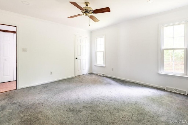 4800 Ball Cypress Rd, Chesterfield, VA 23832 - carpeted empty room with healthy amount of natural light, ceiling fan, and baseboards