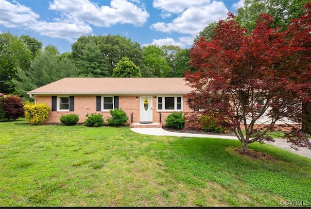 5401 Carteret Rd, Chesterfield, VA 23832 - single story home featuring a front lawn and brick siding