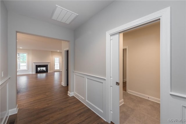 12540 N Readers Ln, Manakin Sabot, VA 23103 - hallway with dark wood-style flooring