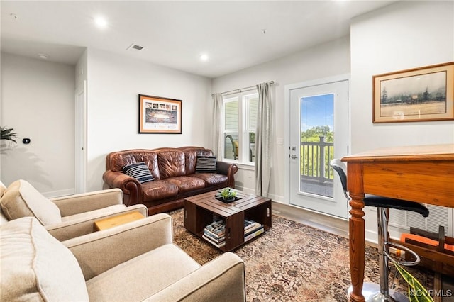 3700 Maze Runner Dr Unit 204, Midlothian, VA 23112 - living room with wood finished floors, recessed lighting, and baseboards