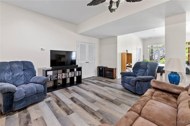 1629 Olmstead Dr, Powhatan, VA 23139 - living room with wood finished floors and ceiling fan