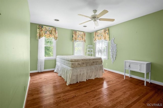 11309 Pendleton Pl, North Chesterfield, VA 23236 - bedroom featuring baseboards, wood finished floors, and ceiling fan