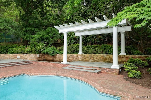9001 Forest Ridge Ct, Henrico, VA 23229 - outdoor pool with a patio and a pergola