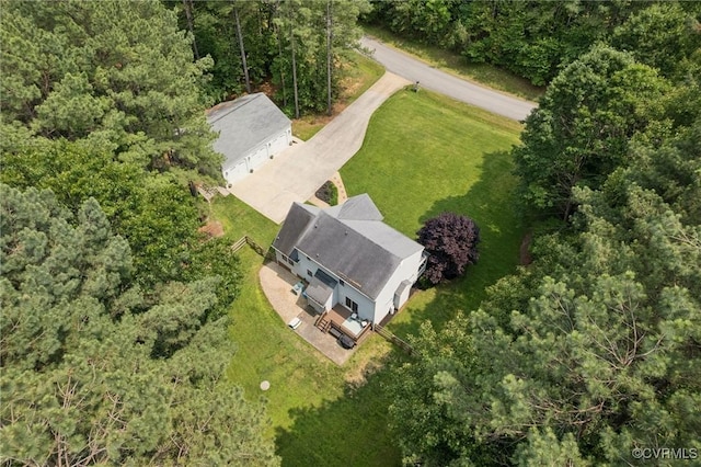 2554 Walkers Ridge Ter, Powhatan, VA 23139 - aerial view of property and surrounding area featuring a heavily wooded area