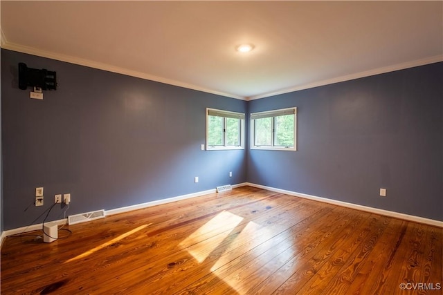 1396 Gray Fox Rd, Goochland, VA 23103 - unfurnished room with wood finished floors, baseboards, and ornamental molding