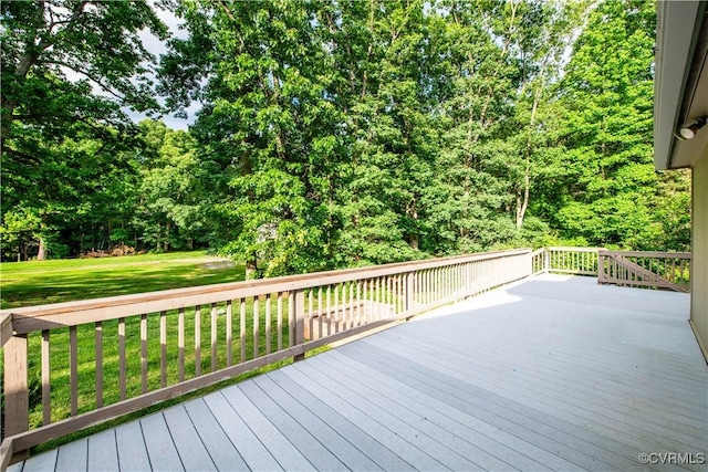 1396 Gray Fox Rd, Goochland, VA 23103 - wooden terrace featuring a lawn