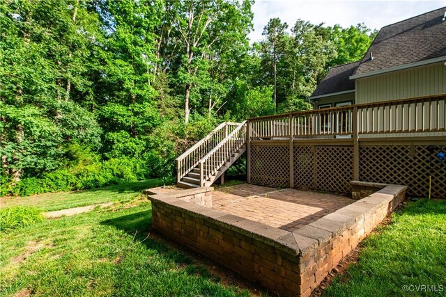 1396 Gray Fox Rd, Goochland, VA 23103 - deck with a yard and stairway