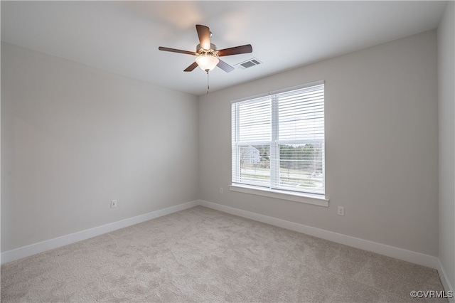 10530 Stony Bluff Dr Unit 305, Ashland, VA 23005 - unfurnished room with light carpet, a ceiling fan, and baseboards
