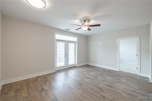 10530 Stony Bluff Dr Unit 305, Ashland, VA 23005 - empty room with ceiling fan, wood finished floors, and baseboards