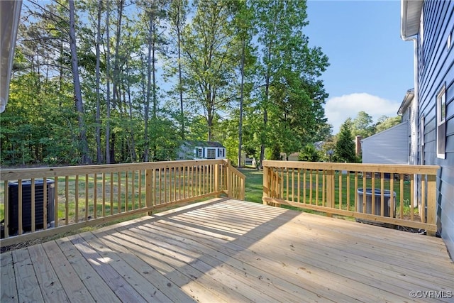 11202 Heathstead Rd, Chester, VA 23831 - wooden deck featuring a lawn