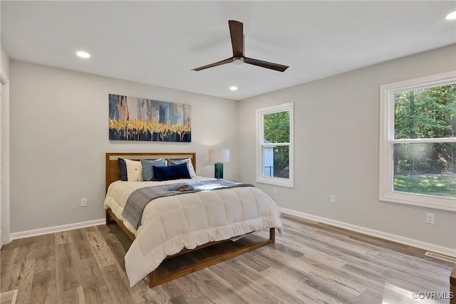 11202 Heathstead Rd, Chester, VA 23831 - bedroom featuring multiple windows, recessed lighting, baseboards, and wood finished floors
