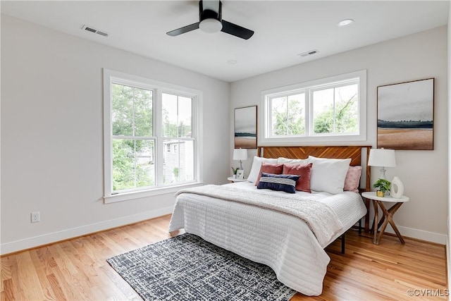 2207 Fairmount Ave, Richmond, VA 23223 - bedroom featuring baseboards, light wood-style floors, and ceiling fan