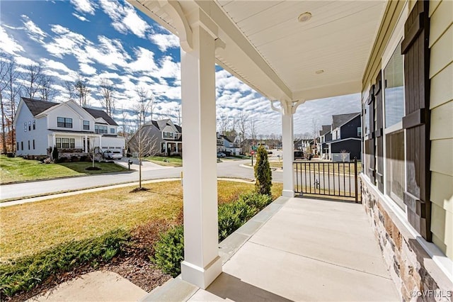 18160 Sagamore Dr, Chesterfield, VA 23120 - covered porch featuring a residential view and a lawn